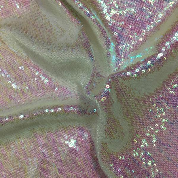 OEM Reversible Sequin Fabric Woven Non Toxic Material Embroidered Pattern