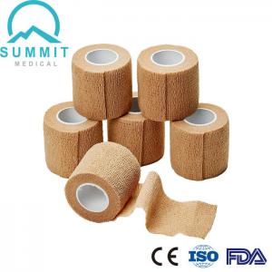 China Hypoallergenic 5cmx4.5m NonWoven Elastic Cohesive Bandage Self Adhesive on sale