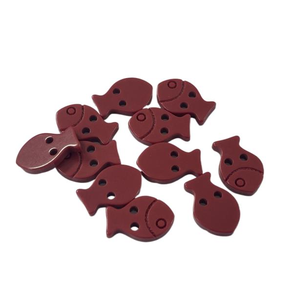 Fish Shape Shirt Fancy Plastic Buttons With Double Flat Design 2 Hole