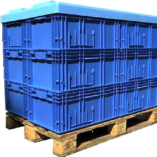 Stackable Plastic Turnover Crates Tote Box 600x400x147mm