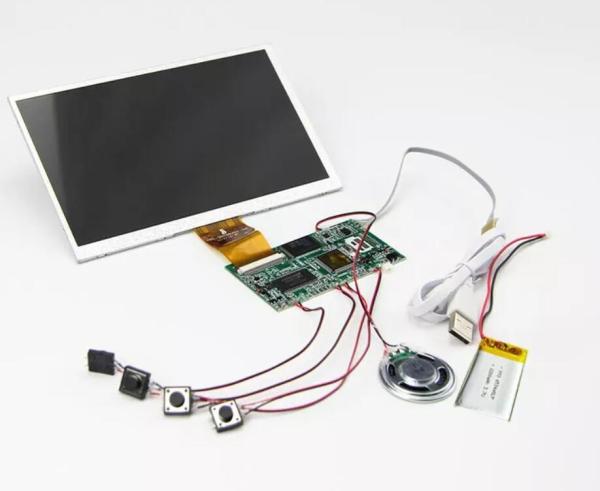 Custom TFT LCD video module with PCBA and battery for build up custom video