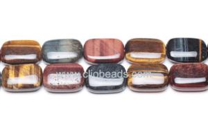 B Grade Mixed Tiger Eye Puffy Rectangles