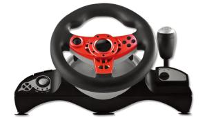 Wholesale Wired Connection Video Game Steering Wheel for P4 Big Size Shape With Vibration from china suppliers