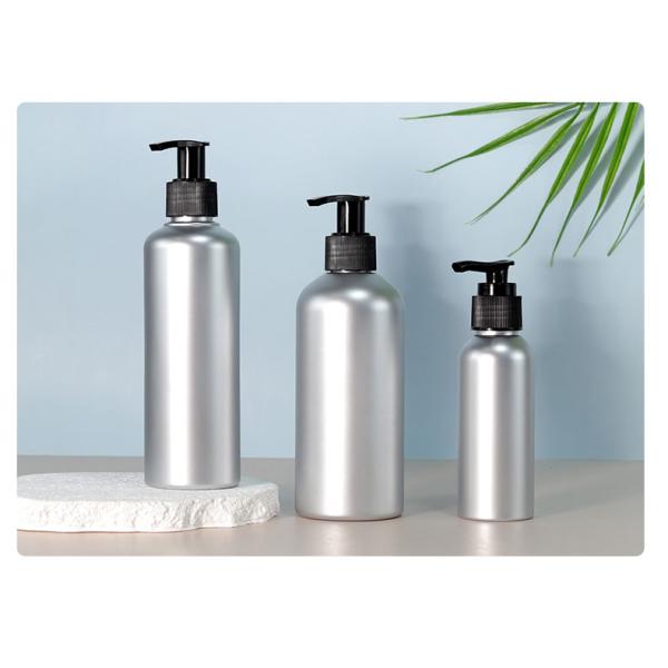 PET Silver Shampoo Bottle 100ml 240ml 250ml Plastic Spray Bottles For Hair Care Shower Gel
