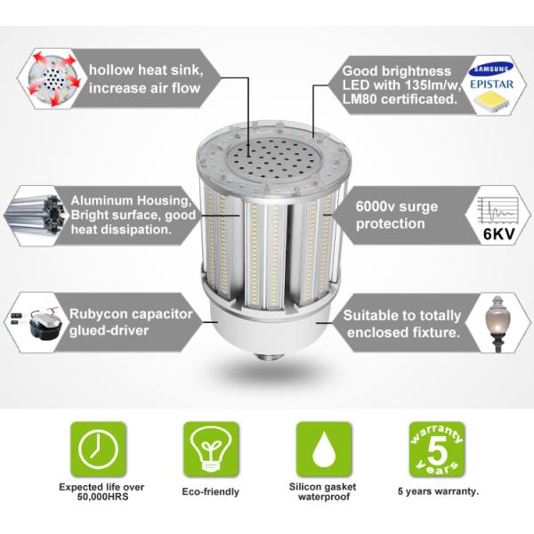 High Bay Replacement E40 LED Corn Light , High Power 100w LED Corn Bulb 120W