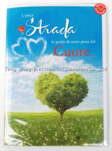 China Personalized Musical greeting card with sound , sound greeting card on sale
