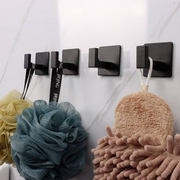 No Drilling Waterproof Moisture-proof Self-adhesive Clothes Hooks Adhesive Towel Hooks