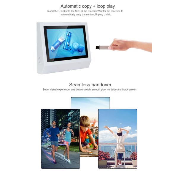 Wall Mount LCD Advertising Screen 10" Wifi Network Dynamic Video Toilet