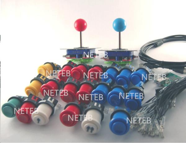 Quality 2 Player Arcade Bundle Kit with Standard Buttons,2 joysticks and 20 american buttons for sale
