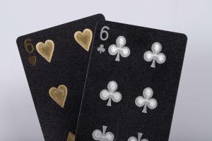 China Pantone Color Custom Printed Playing Cards Order Online Matte Black on sale