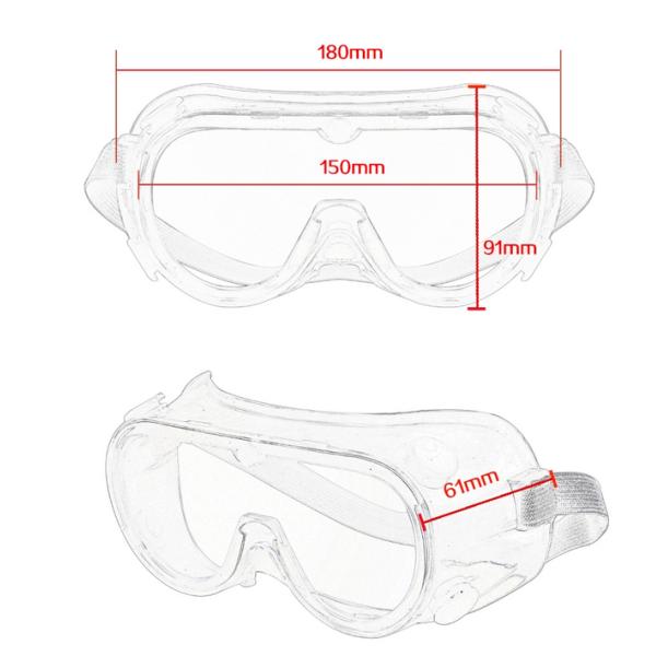 Ozone Disinfecting Class I 17cm Medical Protective Goggles