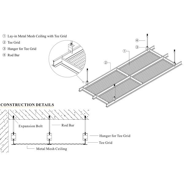 Perforated Metal Building Materials Acoustic Aluminium / Aluminum Suspended Wall Ceiling Panel