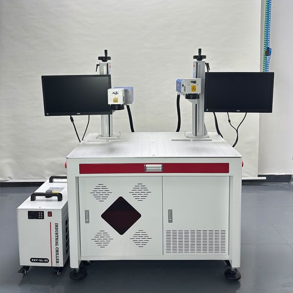 Dual-head Laser Marking Machine with 1064nm Wavelength, 110mm x 110mm Marking Area, and ± 0.001mm Accuracy