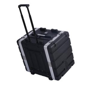 China Lightweight ABS Flight Rack Mount Case / 8u Rolling Rack Case on sale