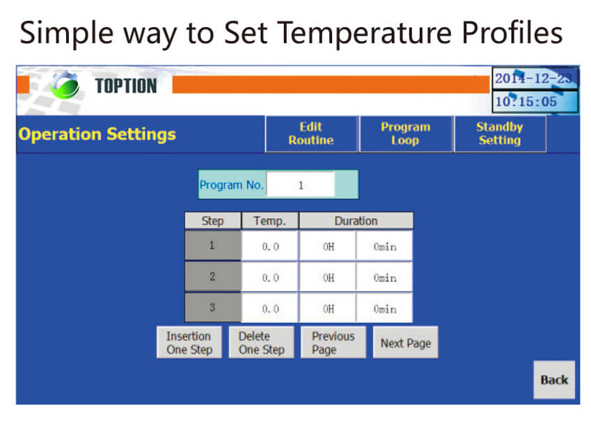 set temperature