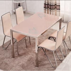 China Multi Functional Glass Top Dining Room Table , Practical Marble Dining Table on sale