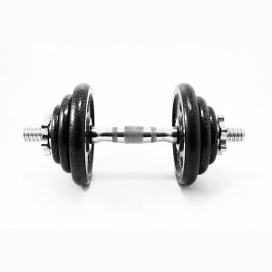Wholesale Adjustable Cast Iron Weight Disc Dumbbell Spinlock Set from china suppliers