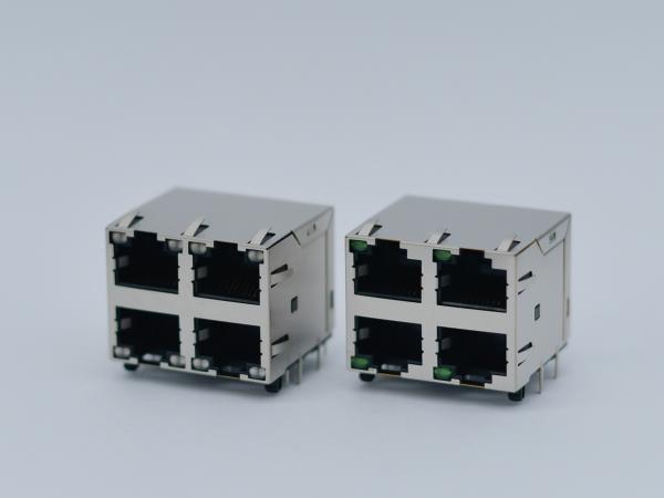 Quality -20\u00b0C-80\u00b0C RJ45 Magnetic Ethernet Jack Connector for 750 Insertions Right Angle for sale