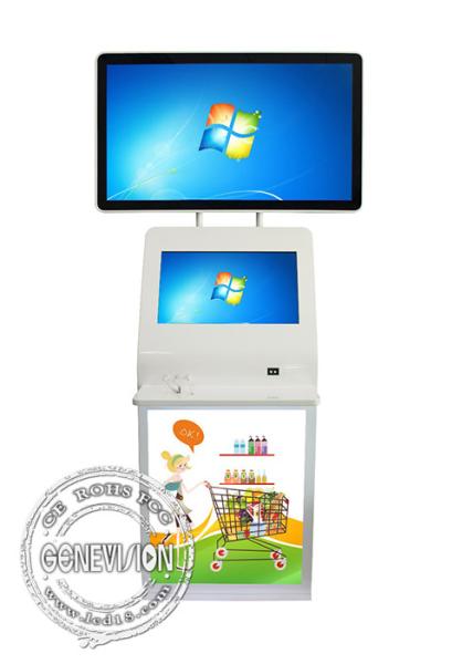 Quality PCAP Landscape LCD Touch Screen Digital Signage Information Kiosk , Plug Socket Touch Computer Totem for sale