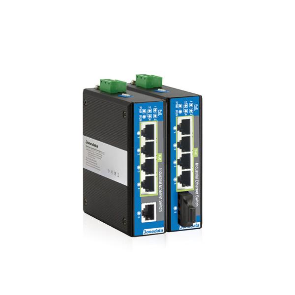 Buy cheap 5-port 100M Layer 2 Unmanaged Industrial PoE Switch – 40~75℃ PoE+ 12~48VDC from wholesalers