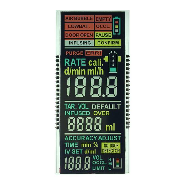 Quality Mini 7 Segment LCD Display Module VA TN 36 Pins For Time Digit Front Glass Display for sale