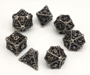 Wholesale Odorless Tabletop Black Polyhedral Dice , Lightweight Sharp Metal Dice from china suppliers