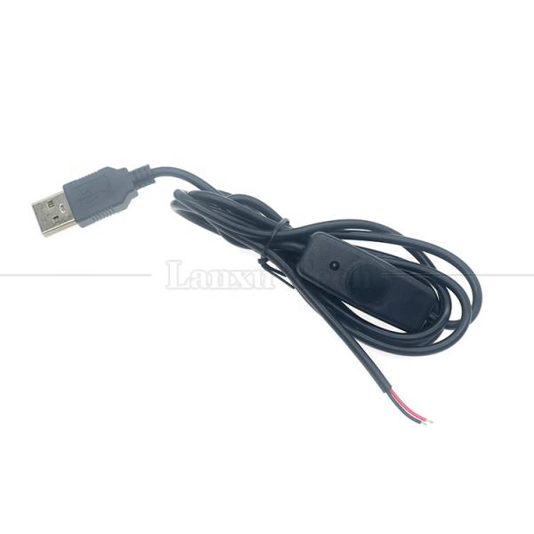 Waterproof Silicone Rubber Cover on off Push Button Switch 5V USB to Open Bare 2pin Wires End Cable for LED Light Lamp