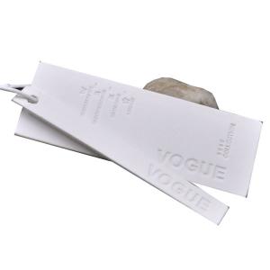 China Embossed Brand Eco PVC Washable Custom Hang Tags For Clothing on sale