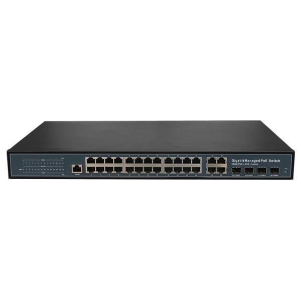 24 Port Gigabit Managed Fiber Optic POE Switch For FTTH FTTB FTTX Network
