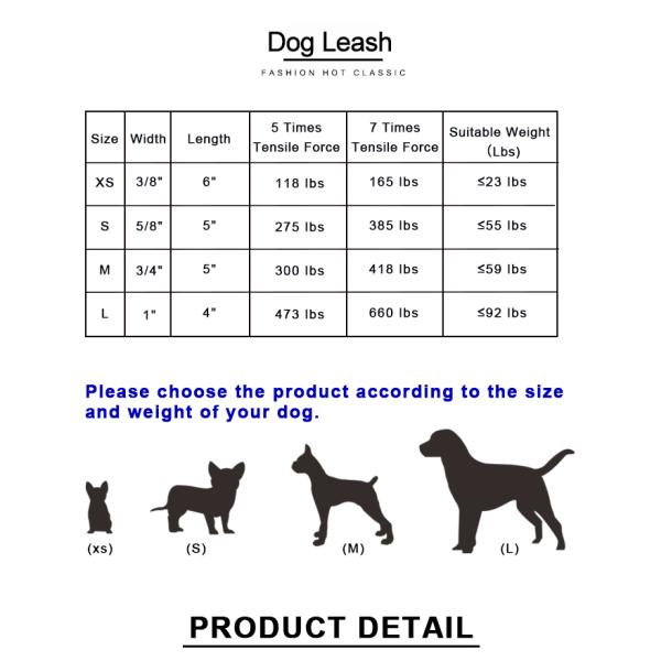 Flexible Nylon Dog Leash Red Dog Walking Leash For Small Medium Large Dogs