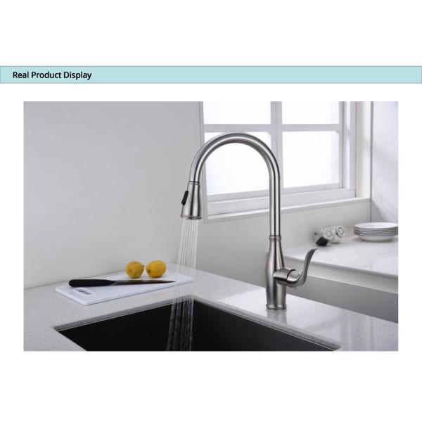 Gooseneck bar Sensor Control Smart Kitchen Faucet with Anti Clogging Nozzle