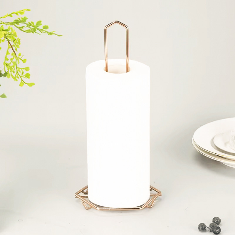 Wholesale Decorative Paper Holder Stand Rack For Home Office Library Creative Copper Powder Coated Kitchen Towel Holder from china suppliers