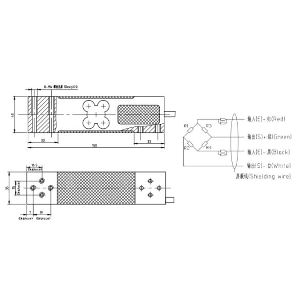 Aluminum Alloy Weighing Sensor Customized Load Cell Platform Scales 50kg 100kg 200kg 300kg