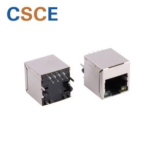 Wholesale Gold Color 10 Pin RJ45 Connector Without EMI Mating / Unmating Force 2.2KG.F MAX from china suppliers