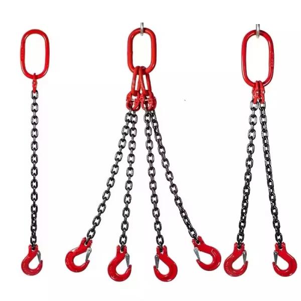 G80 Chain Sling With Legs/Endless for Lifting Goods Black Finish Welded Chain Structure