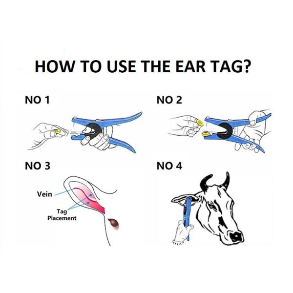 Sheep 70mm Livestock Ear Tags Identification ET-03 Plastic