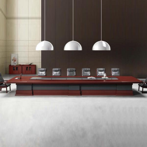 Rectangle Conference Room Table Wood Brown Meeting Boardroom Table