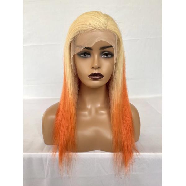 Beautiful ombre color lace wig in stock colorful wig for summer lace frontal wig