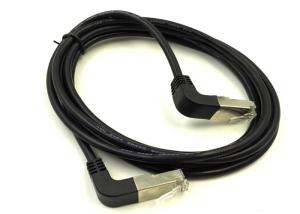 Wholesale Double UP Angle Ethernet Lan Cable / Cat6 FTP Stp Patch Cord Custom Jacket Material from china suppliers