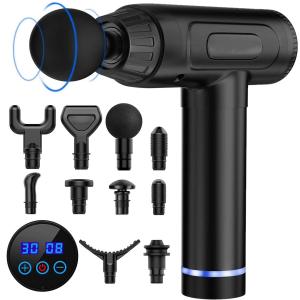 Rechargeable Hand Held Deep Tissue Massager Handheld Gun 30 Speeds 3200rpm
