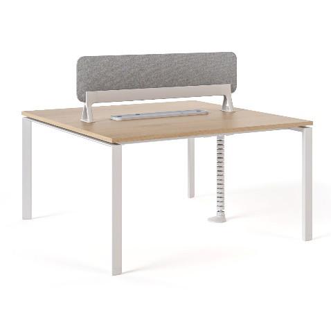 Quality Two Person Double Sided Workstation Staff Desk With Cable Management Screen Modern Style for sale