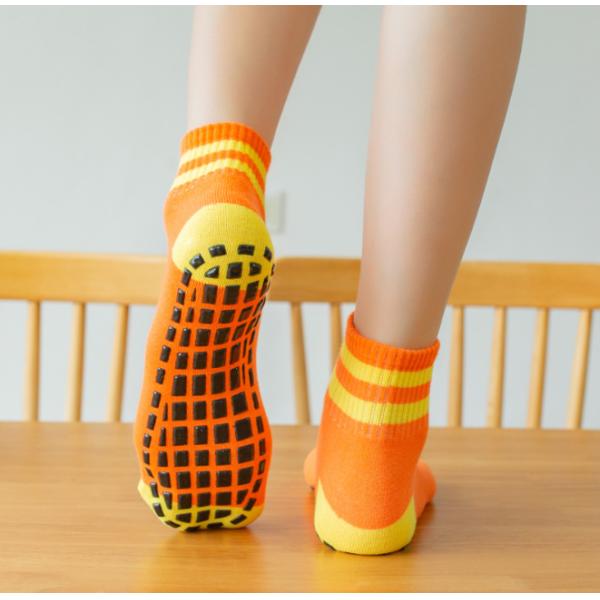 Jump Up Bounce Non Slip Grip Socks Trampoline neon Socks For Kids And Adults