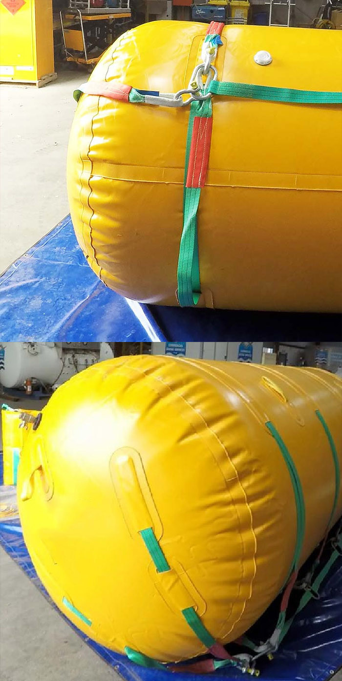 Buoyancy Bags Custom Inflatable PVC Marine Salvage Cylinder Buoyancy Airbags