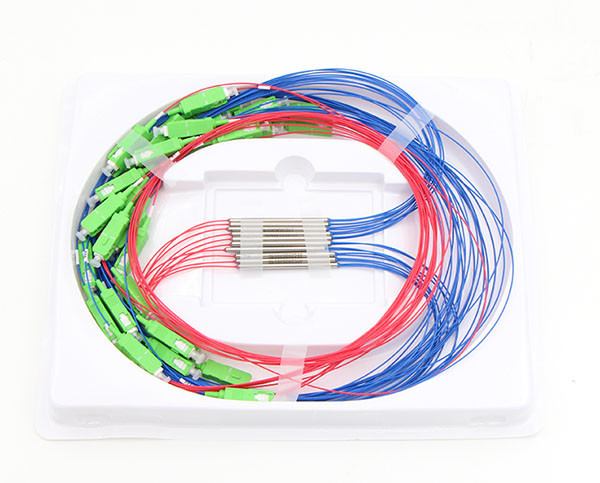 Wavelength Division Multiplexing In Optical Fiber FTTX 1x2 Steel Tube Fwdm Splitter