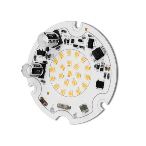 AC 120V Round Module Down Light and Ceiling ALUMINUM PCB material white color 70mm 9W 120 Beam-angle