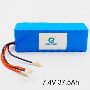 China Rectangular 7.4V Lithium Ion Battery , 37.5Ah 18650 Lithium Battery Pack Rechargeable on sale