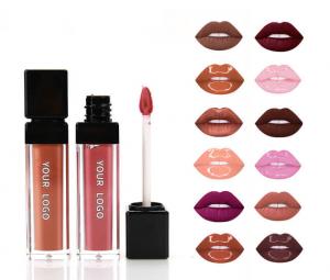 China 12 Colors Matte Glitter Lip Gloss Set , 8ml Waterproof Lip Gloss on sale