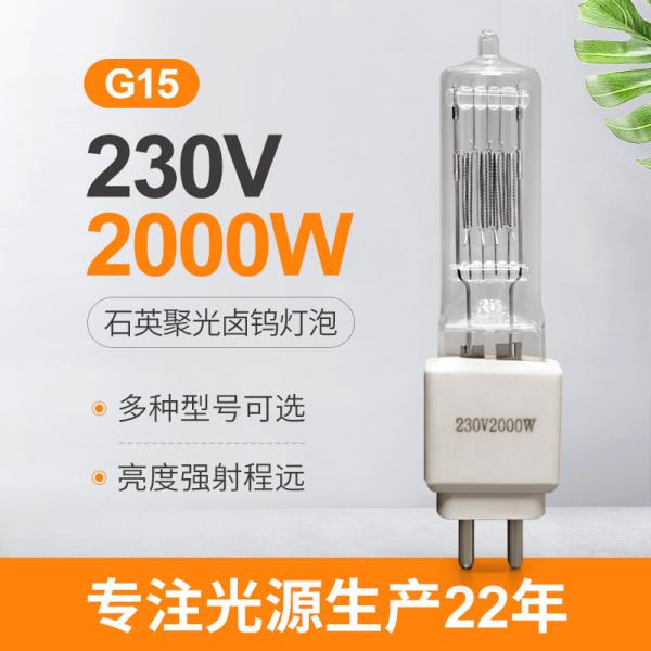 230v 2000w Quartz Tungsten Halogen Lamp G15 Iodine Light 170mm