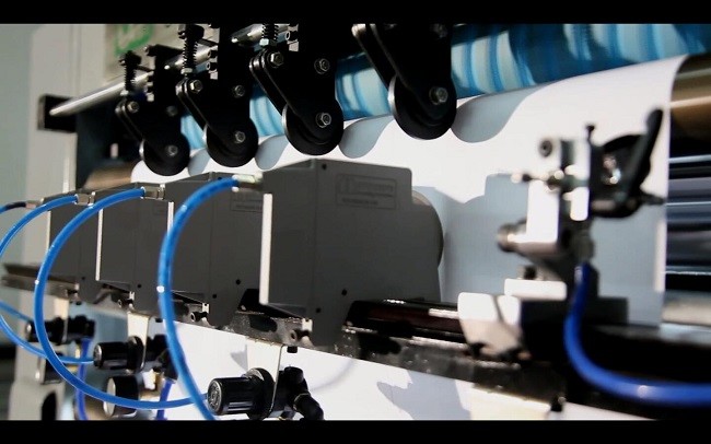 Automatic Paper Ruling Machine With Tension Control System , From Reel To Sheet Pile