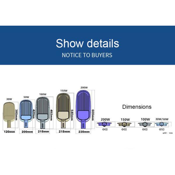 150w AC Led Flood Street Light Customizable Street Lamp Fixtures